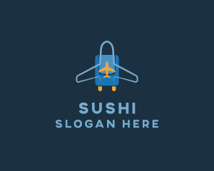 Airplane Luggage Bag logo design