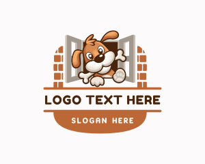 Hound - Dog Bone Window logo design