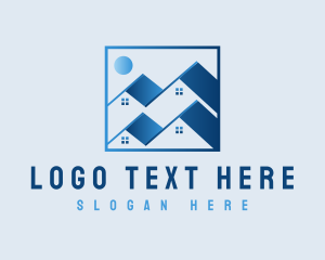 Geometric - Roof House Realty logo design