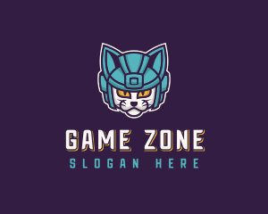 Helmet Cat Gaming logo design