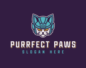 Helmet Cat Gaming logo design