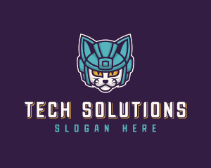 Cat - Helmet Cat Gaming logo design