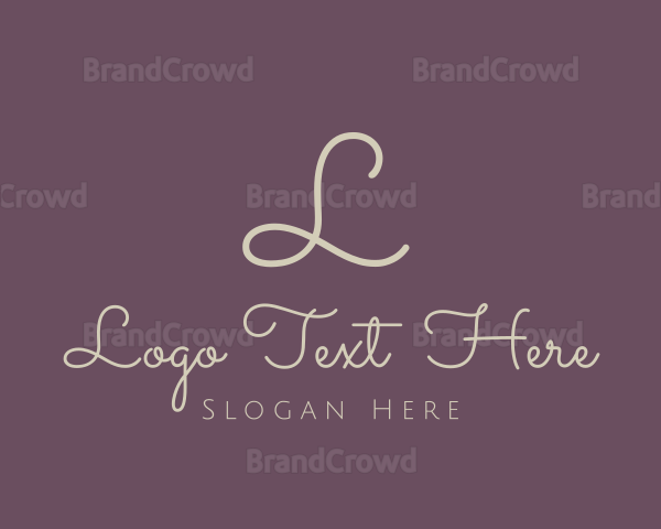 Line Cursive Feminine Logo