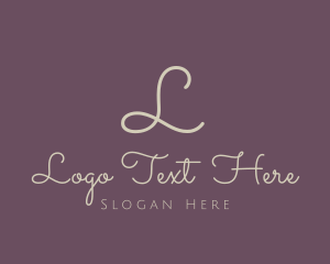 Calligraphy - Line Cursive Feminine logo design