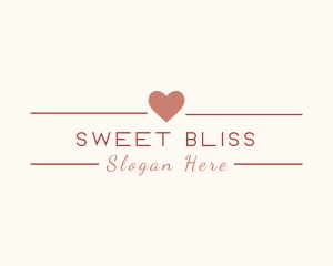 Sweet Dating Wedding Heart logo design