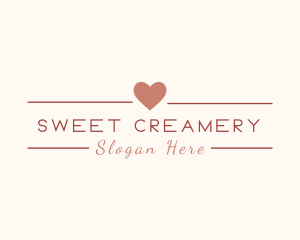 Sweet Dating Wedding Heart logo design