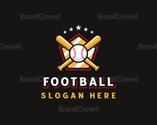 Baseball Bat League Logo