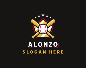 Baseball Bat League logo design