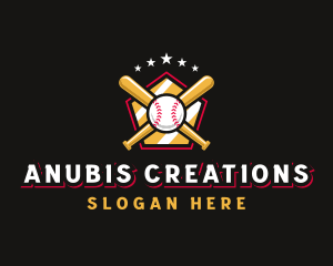 Baseball Bat League logo design