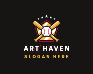 Baseball Bat League logo design