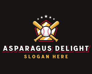 Baseball Bat League logo design