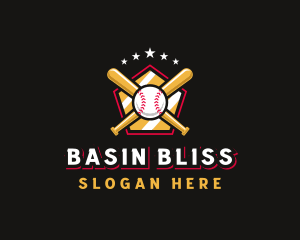 Baseball Bat League logo design