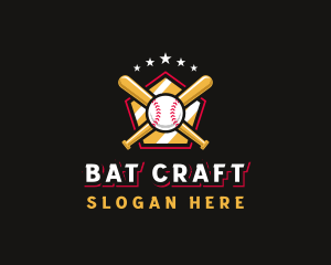 Bat - Baseball Bat League logo design