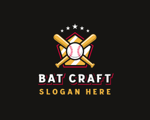 Baseball Bat League logo design