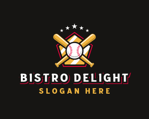 Baseball Bat League logo design