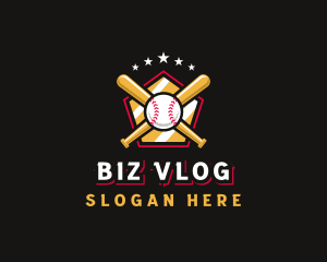 Baseball Bat League logo design