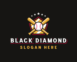 Baseball Bat League logo design