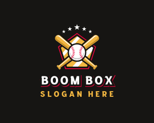 Baseball Bat League logo design