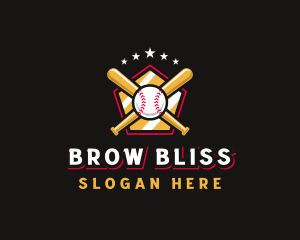 Baseball Bat League logo design