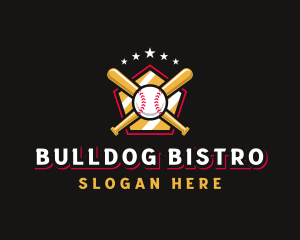 Baseball Bat League logo design