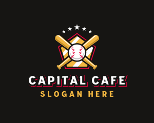 Baseball Bat League logo design