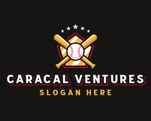 Baseball Bat League logo design