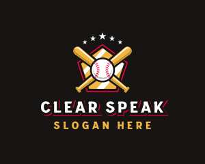 Baseball Bat League logo design