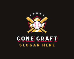 Baseball Bat League logo design