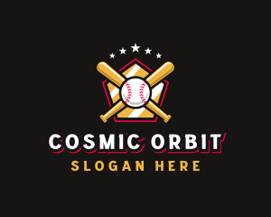 Baseball Bat League logo design