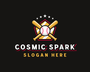 Baseball Bat League logo design