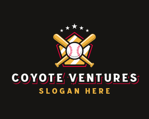 Baseball Bat League logo design