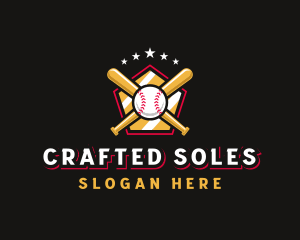 Baseball Bat League logo design