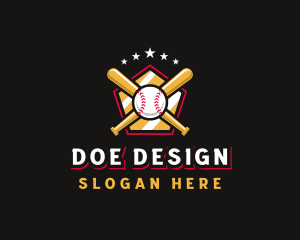 Baseball Bat League logo design