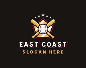 Baseball Bat League logo design