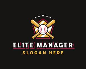 Baseball Bat League logo design