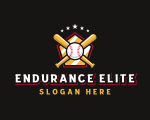 Baseball Bat League logo design