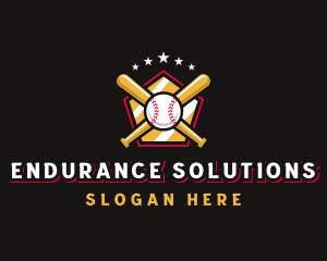 Baseball Bat League logo design