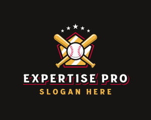 Baseball Bat League logo design