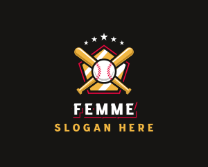 Baseball Bat League logo design