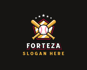 Baseball Bat League logo design