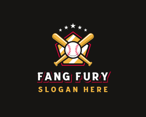 Baseball Bat League logo design