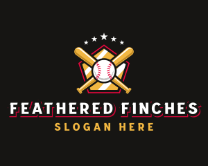 Baseball Bat League logo design