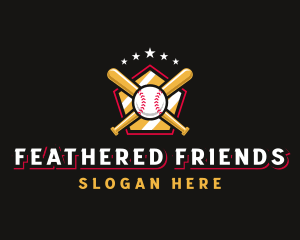 Baseball Bat League logo design