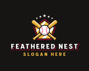 Baseball Bat League logo design