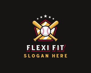 Baseball Bat League logo design