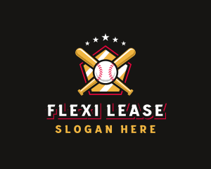 Baseball Bat League logo design