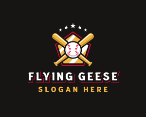 Baseball Bat League logo design