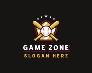 Baseball Bat League logo design