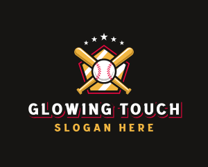 Baseball Bat League logo design