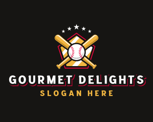 Baseball Bat League logo design